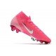 Nike Mercurial Superfly VII Elite DF FG x Mbappé Rosa Blanco Negro