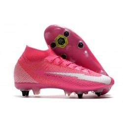 Nike Mercurial Superfly VII Elite SG-PRO Mbappé Explosión Rosa Blanco