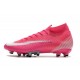 Zapatos Nike Mercurial-Superfly 7 Elite AG x Mbappé Rosa Blanco Negro