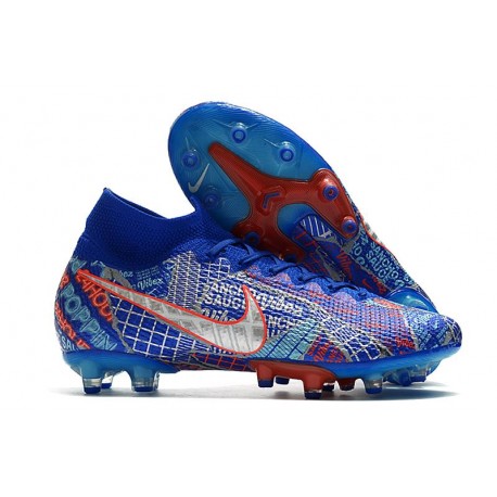 Nike Mercurial-Superfly VII Elite AG-PRO Sancho Azul Blanco Verde Negro
