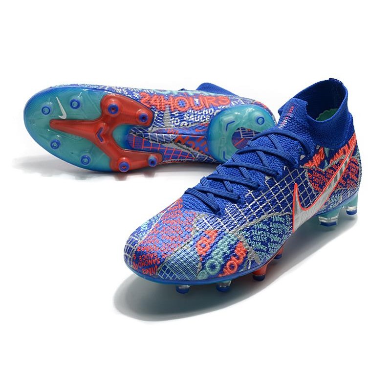 Nike Mercurial-Superfly VII Elite AG-PRO Sancho Azul Blanco Verde Negro