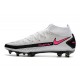 Botas de fútbol Nike Phantom GT Elite DF FG Blanco Rosa Negro