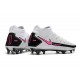 Botas de fútbol Nike Phantom GT Elite DF FG Blanco Rosa Negro
