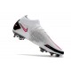 Botas de fútbol Nike Phantom GT Elite DF FG Blanco Rosa Negro