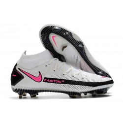 Botas de fútbol Nike Phantom GT Elite DF FG Blanco Rosa Negro