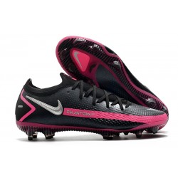 Zapatilla Nike Phantom GT Elite FG Negro Plateado Explosión Rosa