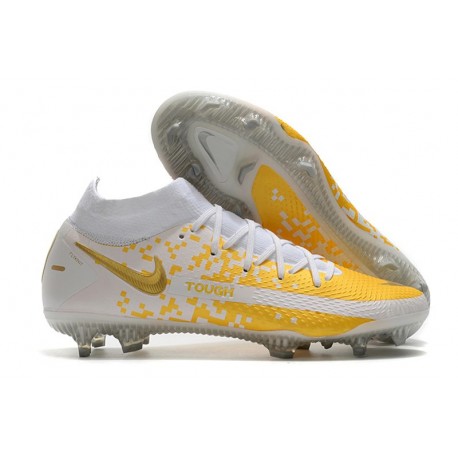Botas de fútbol Nike Phantom GT Elite DF FG Oro Blanco