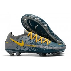 Nike Botas Nuevo Phantom GT Elite FG - Azul Gris Amarillo
