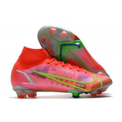 Nike Mercurial Superfly 8 Elite FG Tacos Carmesi Plateado Metalizado