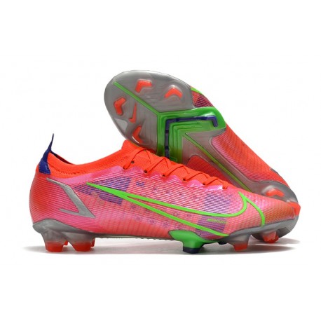 Tacón Nike Mercurial Vapor 14 Elite FG Carmesi Plateado Metalizado